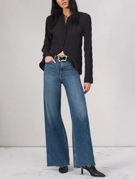 rag & bone Denim - Rag & Bone Flexi Sofie Wide Leg Jeans Size 30  NWT $278 Willow